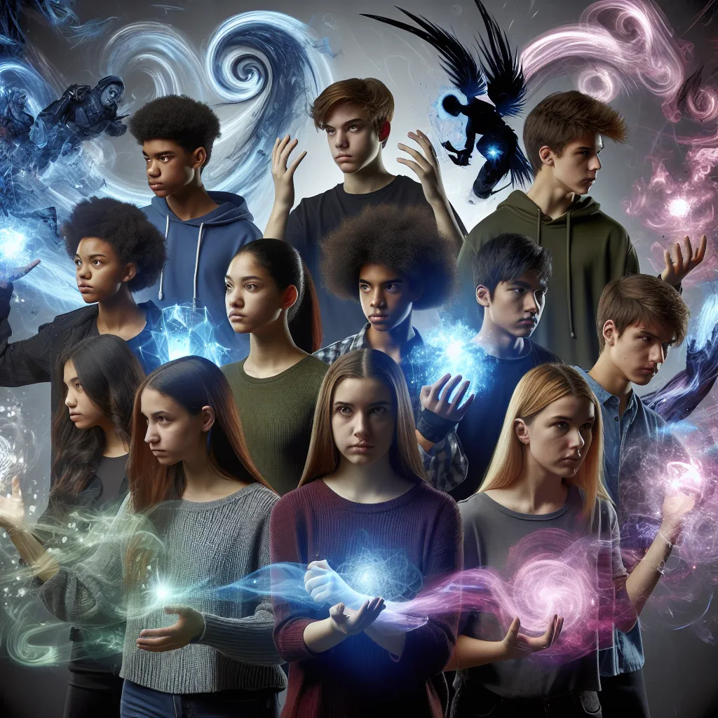 A group of teenagers with special powers engage in intense battles against dark forces, while also navigating their relationships and personal growth.