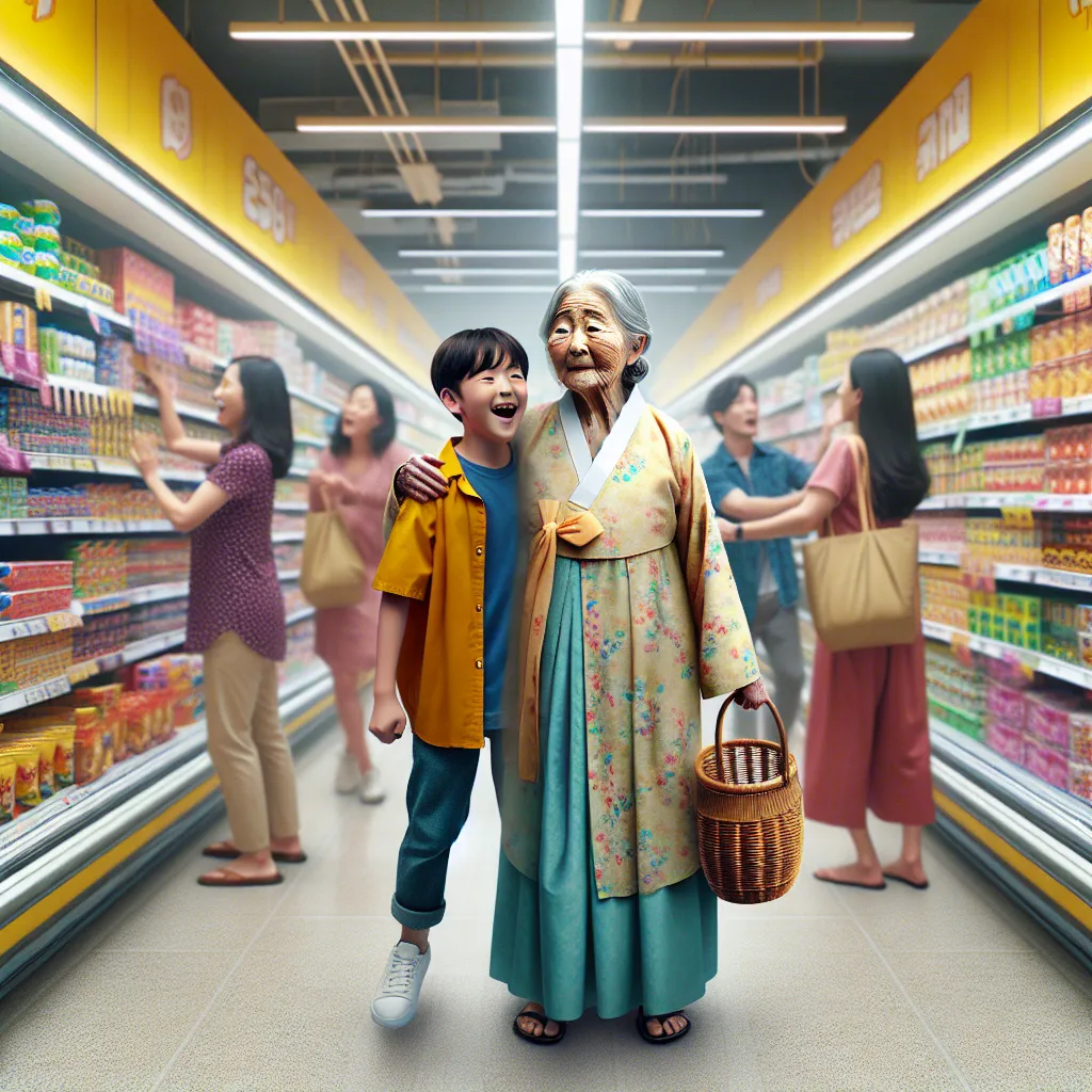 A young boy named Benjamin experiences a sudden and mysterious transformation into an elderly Korean woman named Sunhee at a grocery store, navigating the confusion and emotions that come with his new identity.