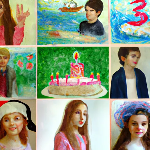 6. Birthday
7. April 8th
8. 2017
9. Jonathan
10. Jennifer in the style of Monet