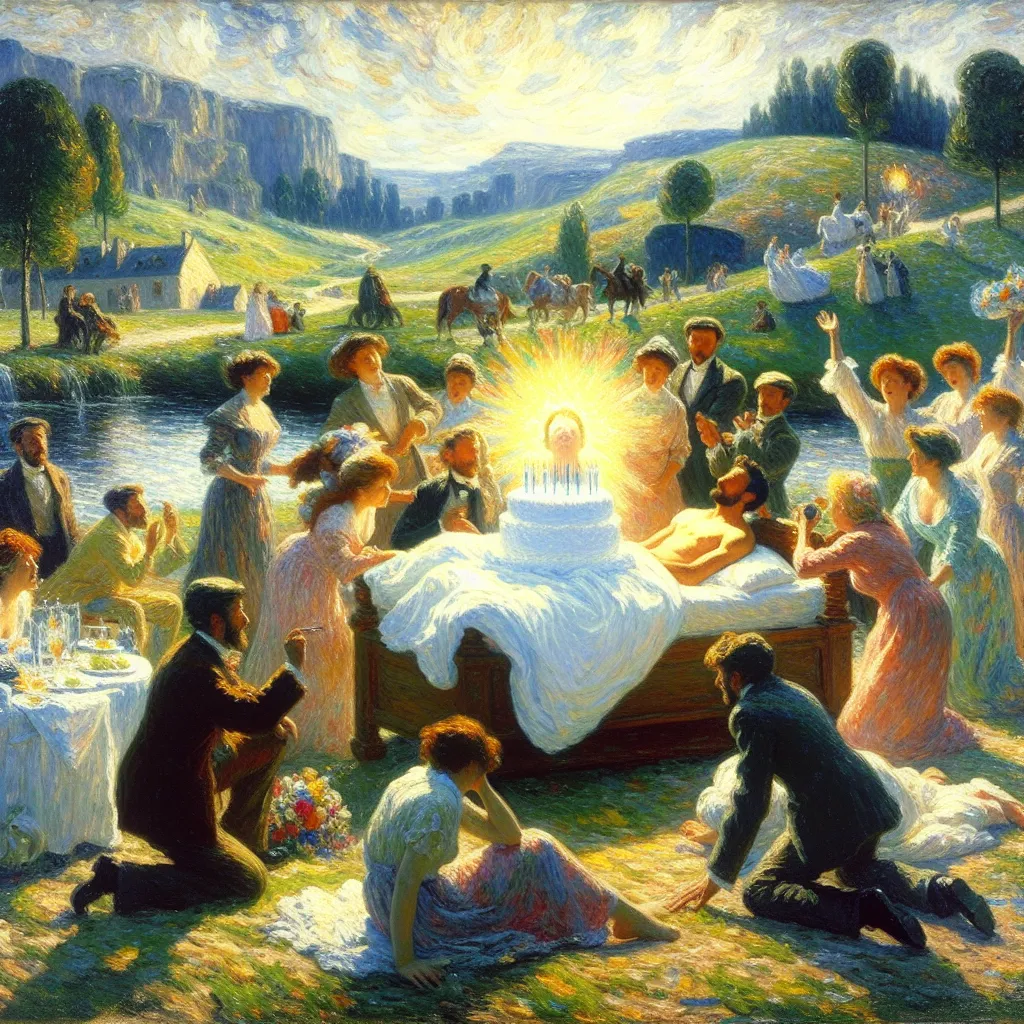 Birthday, Bobby, Transformation, Love, Identity in the style of Monet