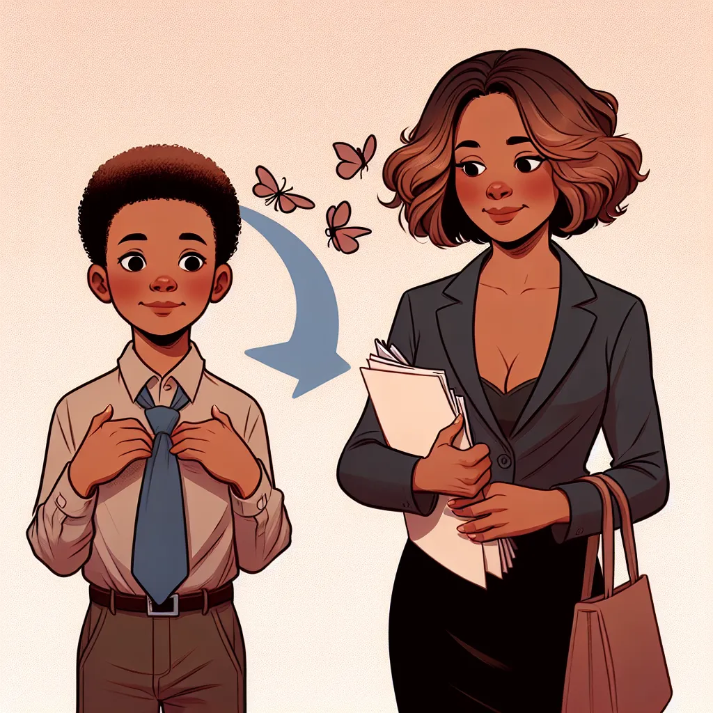A young boy, Oliver, transforms into the confident and sassy LaToya, a determined adult woman. She navigates her responsibilities, manages her household, and embraces her new identity with pride and confidence.