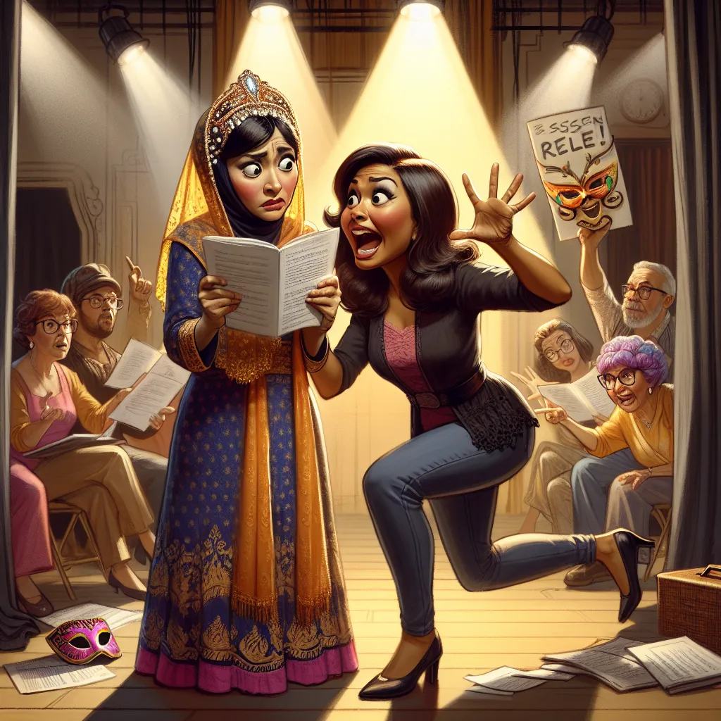 Dramatic scene from "The Role of a Lifetime" as Edie and Roxie prepare for a play, experiment with body-swapping, and hilariously learn each other's roles.