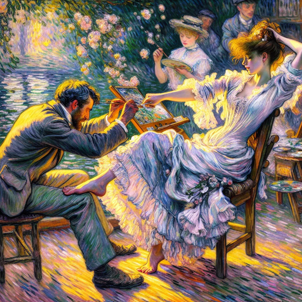 Timothy, Transformation, Cassandra, Memories, Insecurity in the style of Monet