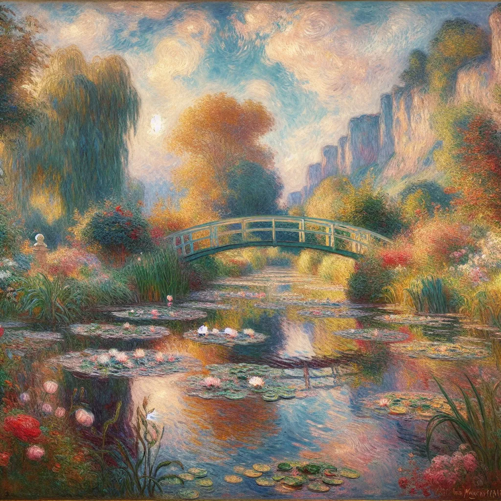 Transformation, Identity, Struggle, Resilience, Adaptation in the style of Monet