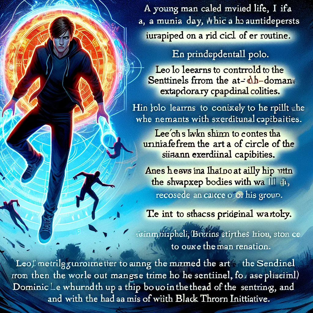 An ordinary young man named Leo Matthews finds himself trapped in a mundane life of routine and repetition. However, one fateful encounter with a mysterious figure leads Leo to discover that he possesses untapped abilities. He is introduced to the Sentinels of Solaris, a clandestine organization of people with superpowers, and learns to master the art of body-swapping. As Leo trains and becomes an indispensable member of the Sentinels, he finds himself facing off against their primary nemesis, t