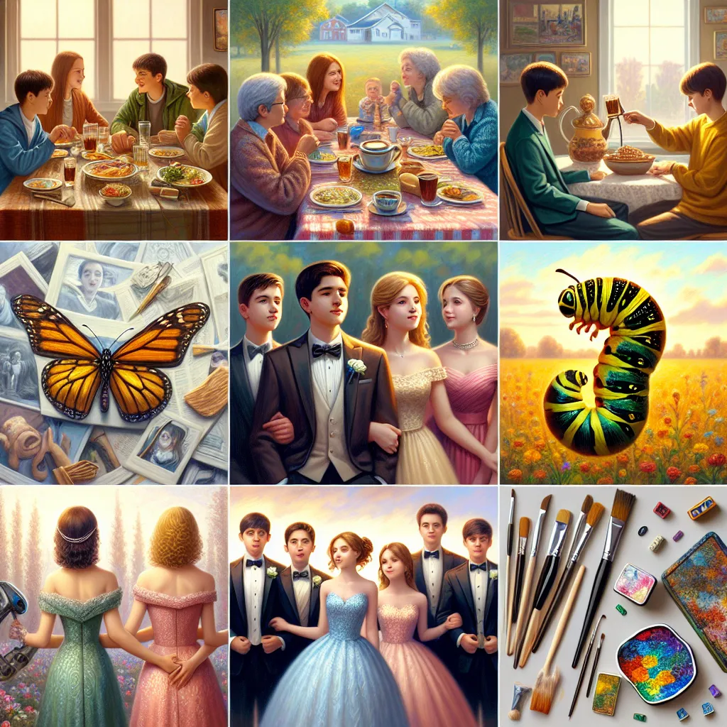 1. Family
2. Transformation
3. Prom
4. Identity
5. Gender in the style of Monet