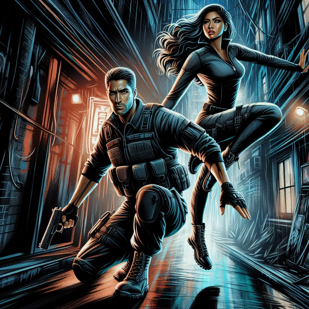 A dynamic duo embarks on a daring adventure in the city's dark underbelly to rescue captives from a human trafficking scheme. As they navigate narrow alleyways and shadowy clubs, they rely on their instincts and combat skills to outwit their enemies and bring hope to the night.