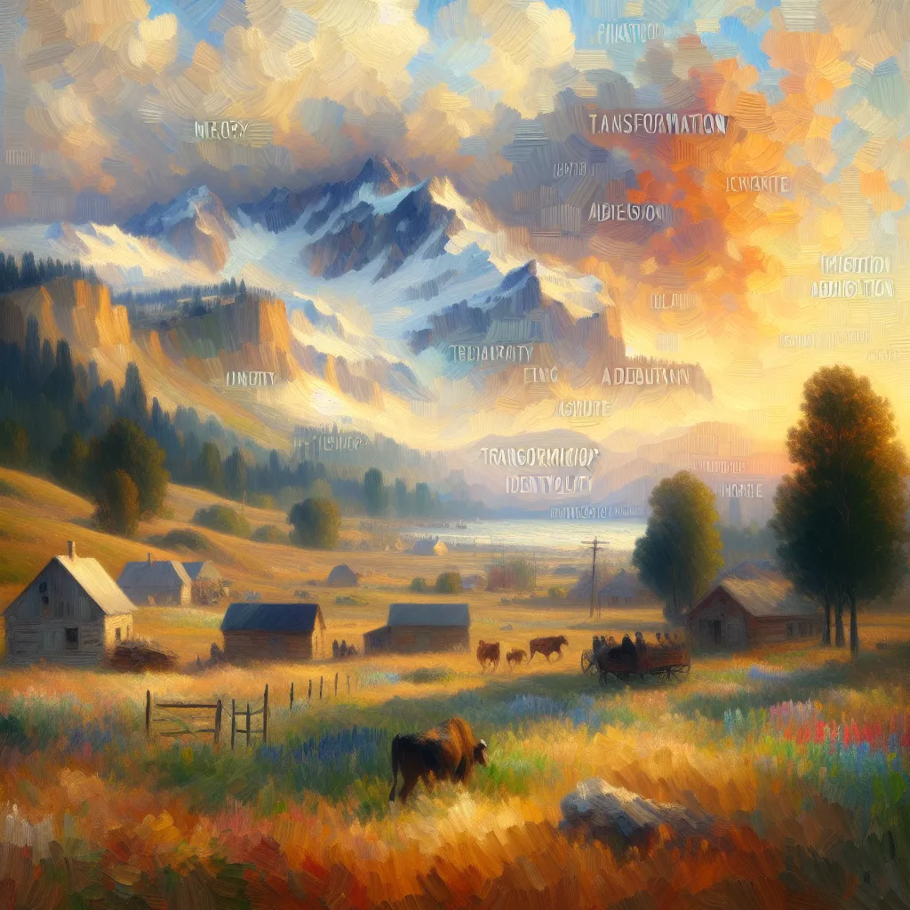 transformation, identity, memory, adaptation, hope in the style of Monet