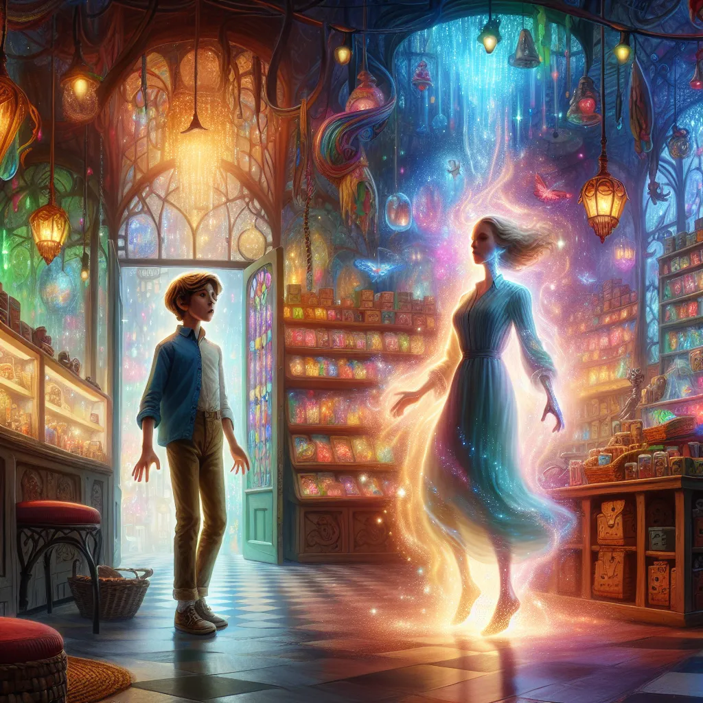 A boy named Oliver finds himself trapped in a mysterious body swap at a store, now living as a mother named Rebecca.