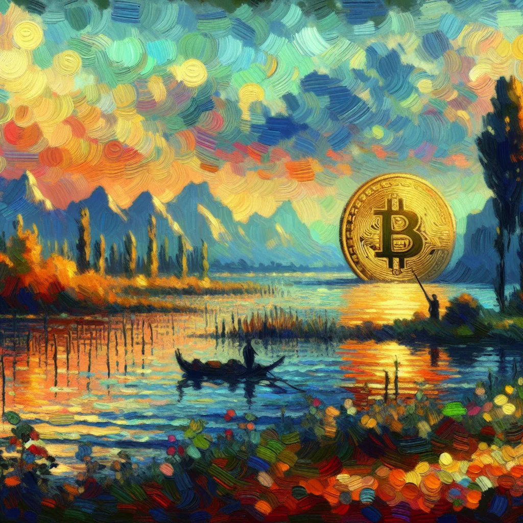 Adventure, Coin, Riches, Transformation, Journey in the style of Monet