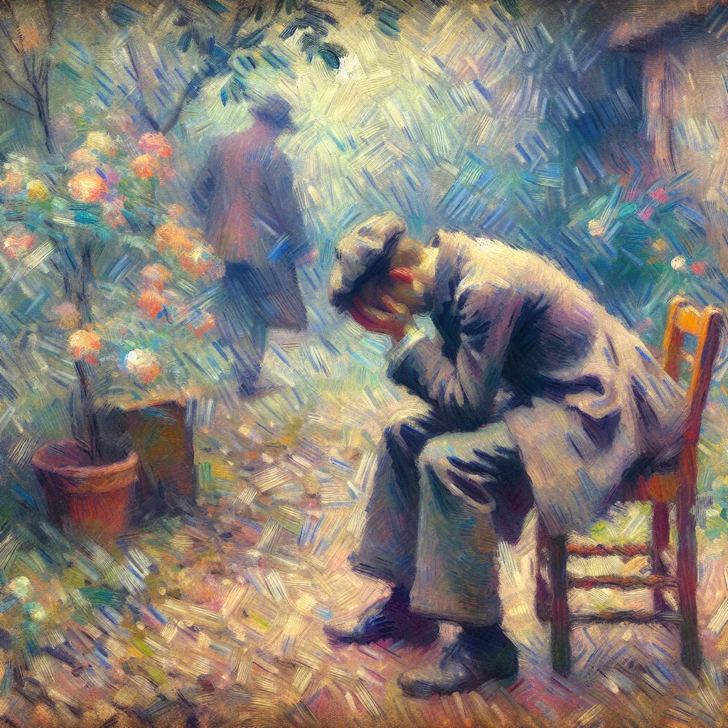 Apologies, here are some words related to your statement: Sorry, Assist, Help, Unable, Support in the style of Monet