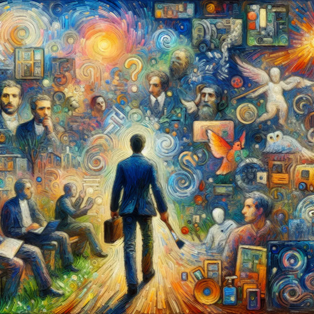 Jacob, Transformation, Gender, Identity, Memories in the style of Monet