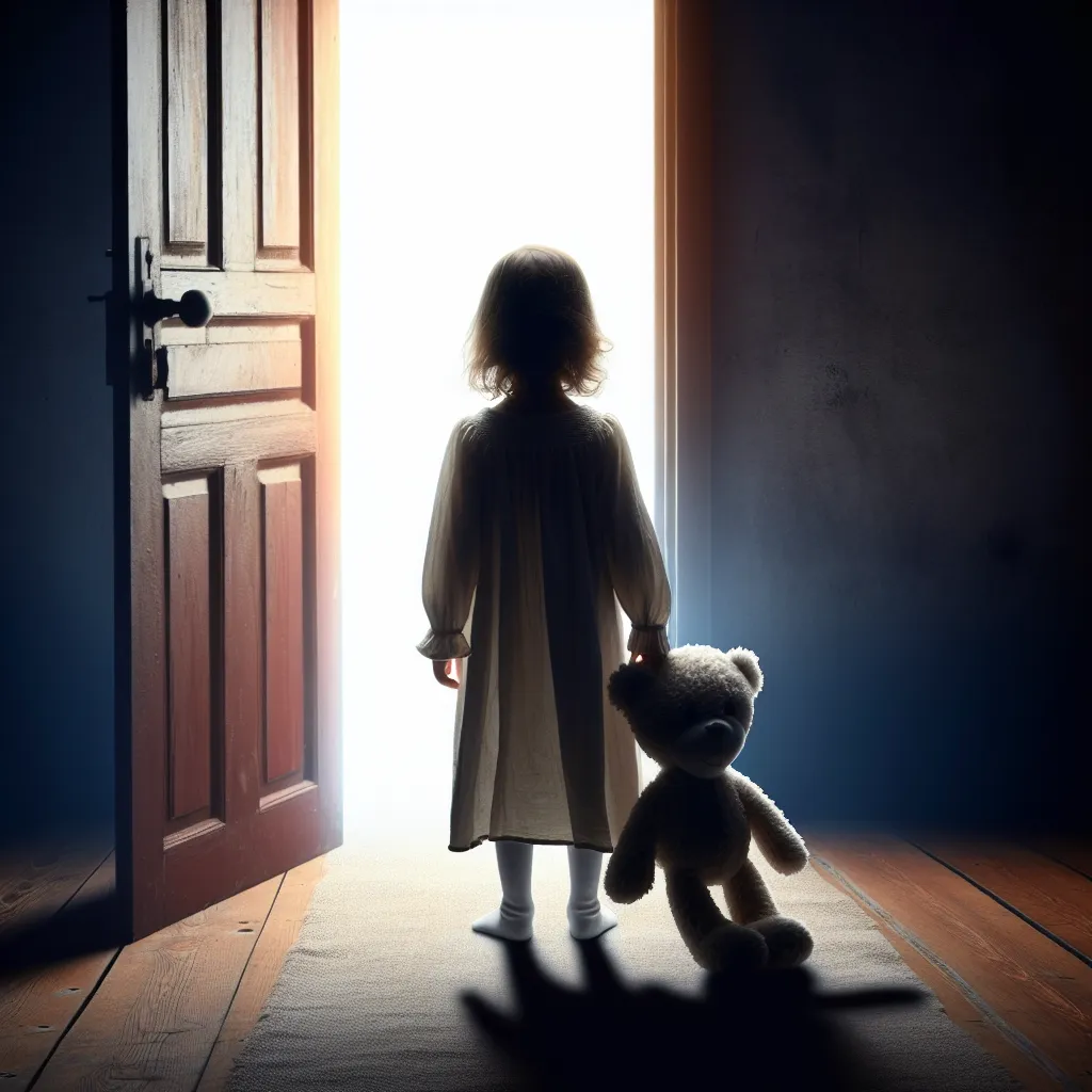 A young girl named Courtney Elizabeth stands alone in front of an open door, clutching a stuffed animal. She has gone through a remarkable transformation from a 5-year-old boy named Liam Tyler. Confused and searching for answers, Courtney embarks on a journey to discover her new identity and purpose. As she steps into the night, she is determined to find her way in this uncertain future.