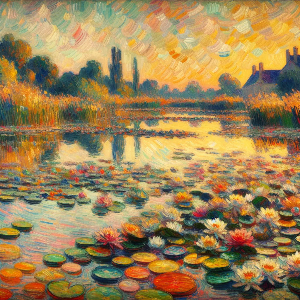 Identity, Transition, Confusion, Memory, Acceptance in the style of Monet