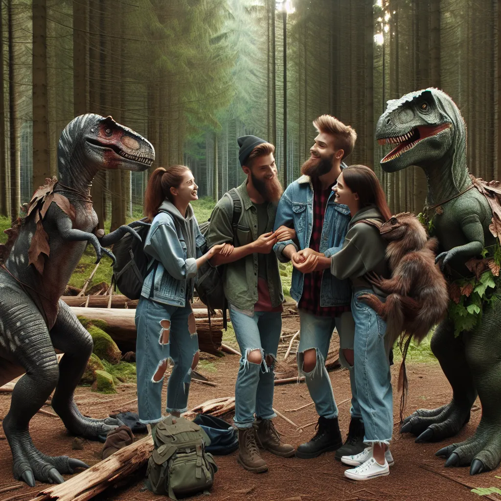 A group of friends find themselves transformed into dinosaurs after a strange encounter with an ancient fossil, navigating their new primal instincts and fierce bonds of friendship in the untamed wilderness.