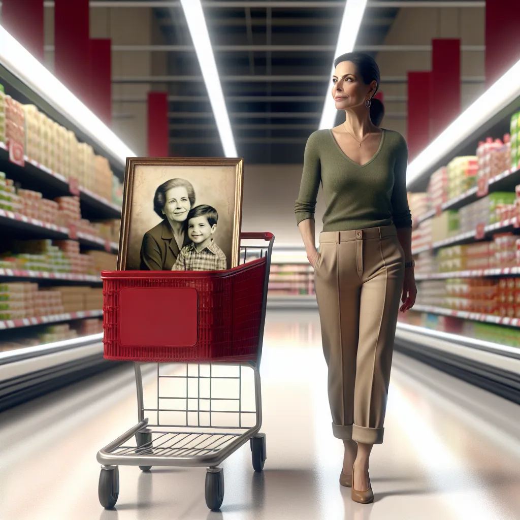 A young boy named Carter mysteriously transforms into a grown woman named Victoria in a supermarket, unable to return to his old life. As Victoria, he navigates a new world, finding solace and acceptance while longing for his family. Through tears and laughter, Carter/Victoria forges a new path, honoring his past while embracing his present. Memories of his grandmother and mother guide him, shaping his kindness and resilience as he weaves a legacy of love and hope. The red shopping cart and a gr