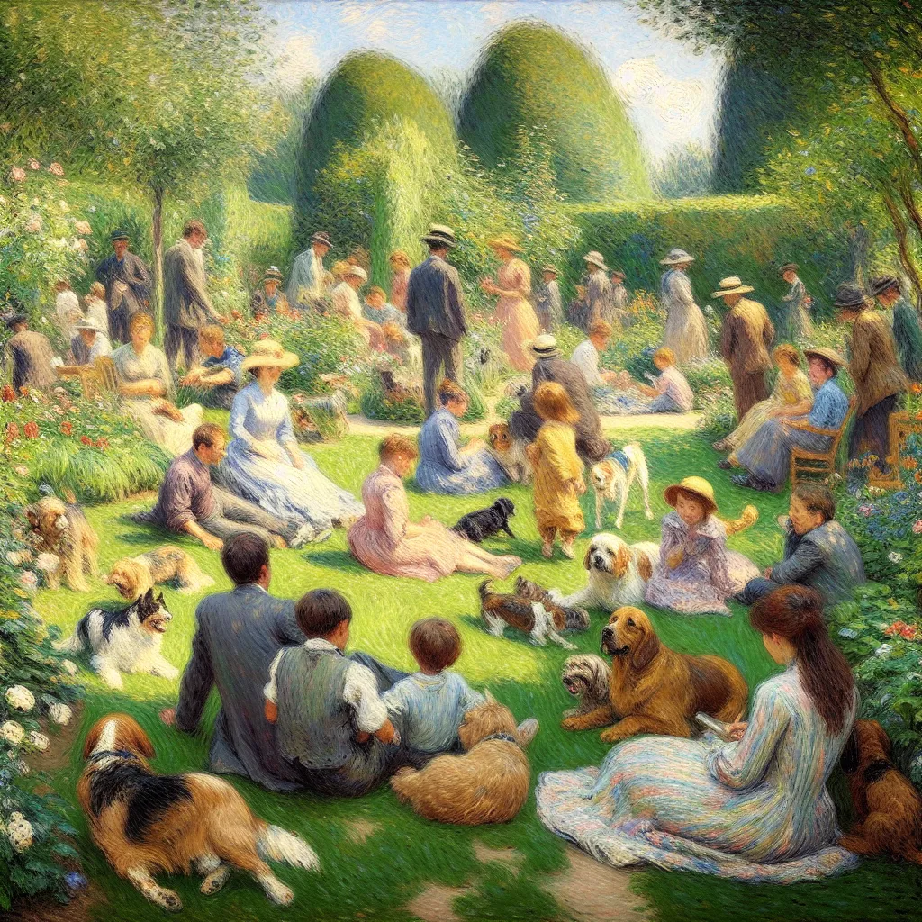 1. Prank  
2. Hypnosis  
3. Pets  
4. Mischief  
5. Friendship in the style of Monet