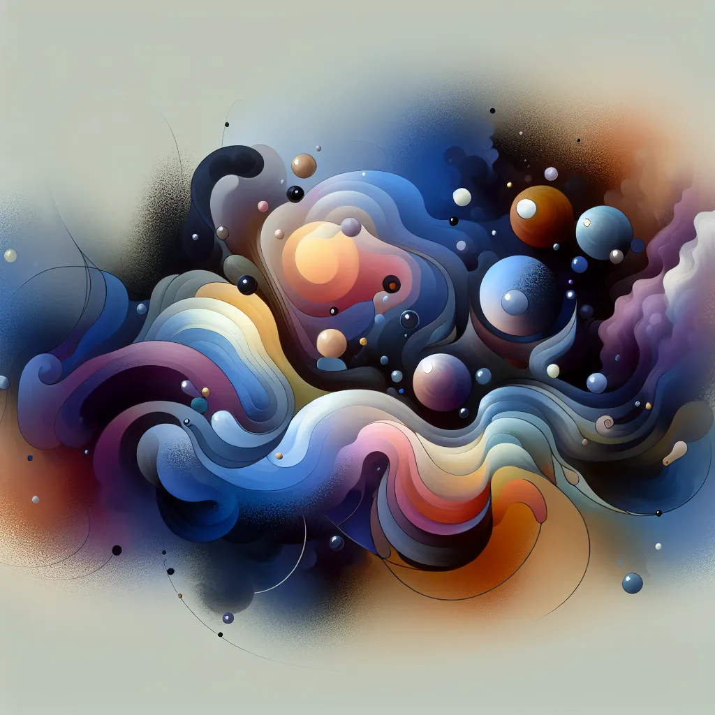 Abstract illustration of blurred shapes and colors representing complexity and uncertainty, symbolizing a story that cannot be disclosed.
