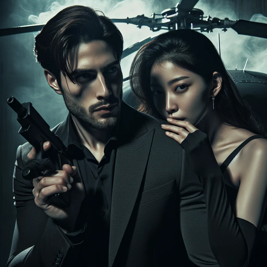 A thrilling crime story unfolds as Lee and Elle escape in a helicopter, their destinations cloaked in mystery and deception.