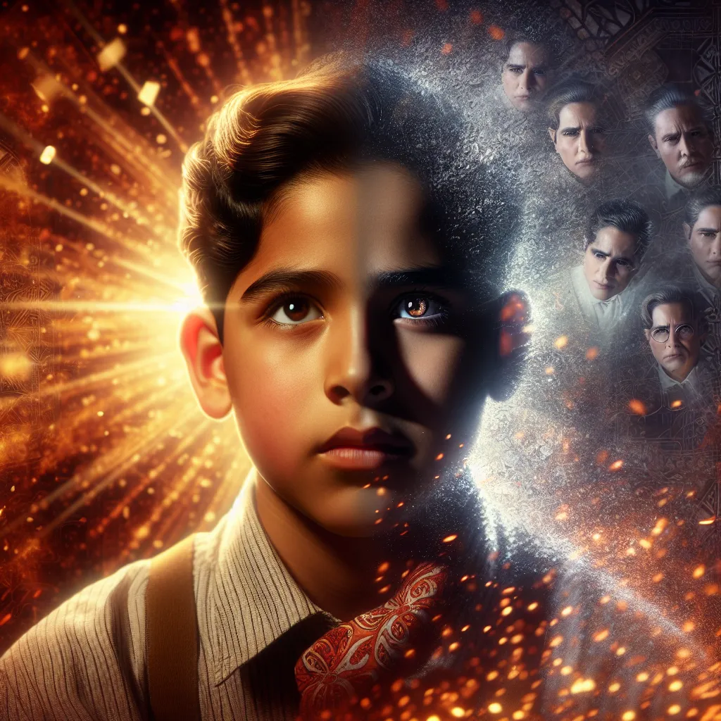 A dramatic moment unfolds as a young boy named Elijah mysteriously transforms into his friend's mother, Juana, in a detailed 250-step narrative.