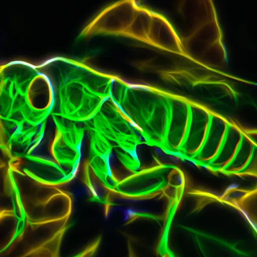 Transformation, Fantasy, Alien, Insectoid, Mutation in the style of Monet